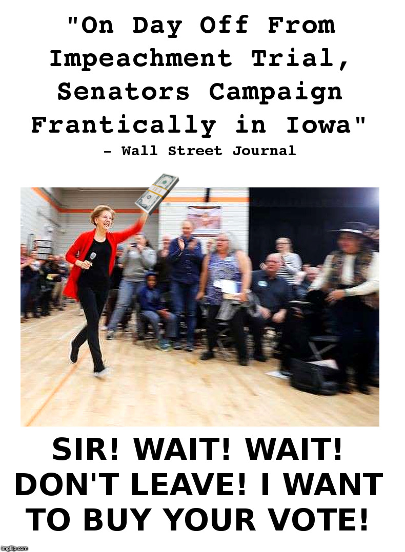 Elizabeth Warren Campaigning in Iowa | image tagged in elizabeth warren,democrats,presidential race,trump,2020,maga | made w/ Imgflip meme maker