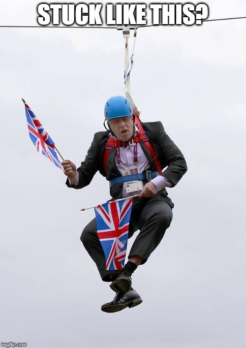 Boris Johnson Stuck | STUCK LIKE THIS? | image tagged in boris johnson stuck | made w/ Imgflip meme maker