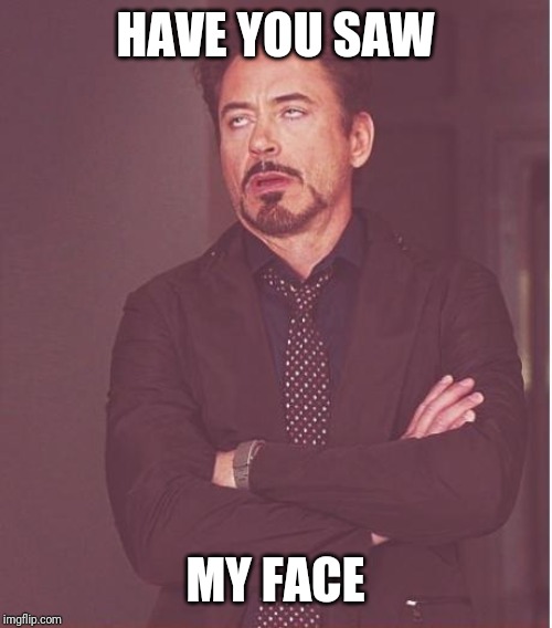 Face You Make Robert Downey Jr | HAVE YOU SAW; MY FACE | image tagged in memes,face you make robert downey jr | made w/ Imgflip meme maker