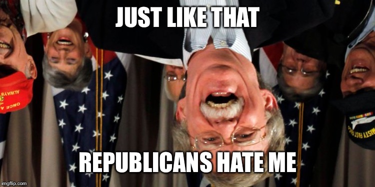 When they are not principled! | JUST LIKE THAT REPUBLICANS HATE ME | image tagged in john bolton laughing | made w/ Imgflip meme maker