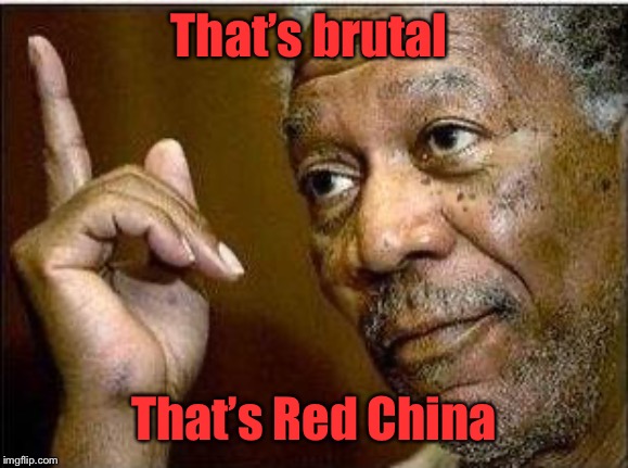morgan freeman | That’s brutal That’s Red China | image tagged in morgan freeman | made w/ Imgflip meme maker