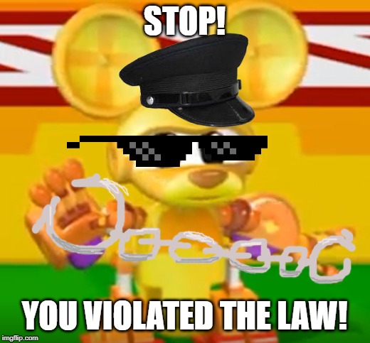 ok what | STOP! YOU VIOLATED THE LAW! | image tagged in stop breaking the law asshole,animal mechanicals,handcuffs,police | made w/ Imgflip meme maker