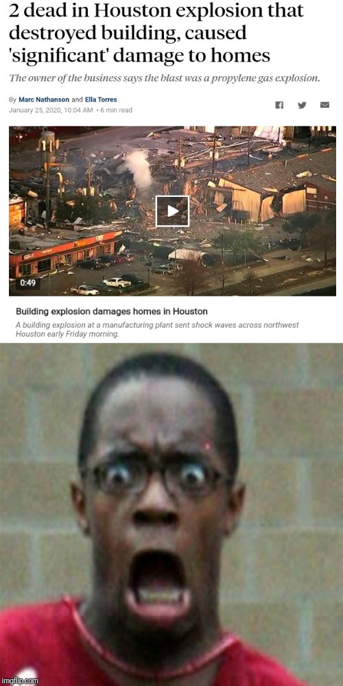 The Building Explosion | image tagged in scared,news,meme,memes,explosions,damage | made w/ Imgflip meme maker