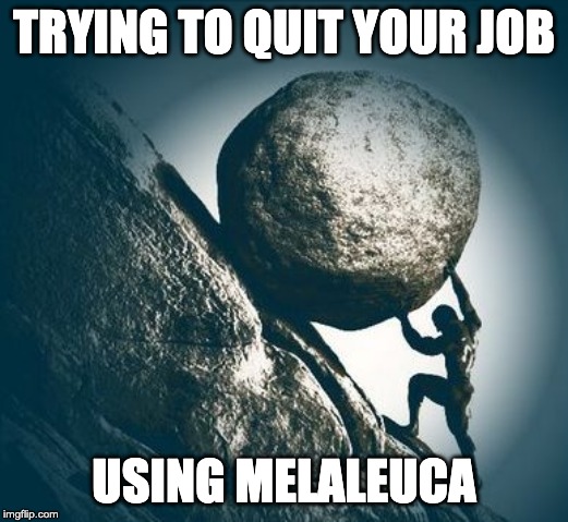 Hard work | TRYING TO QUIT YOUR JOB; USING MELALEUCA | image tagged in hard work | made w/ Imgflip meme maker