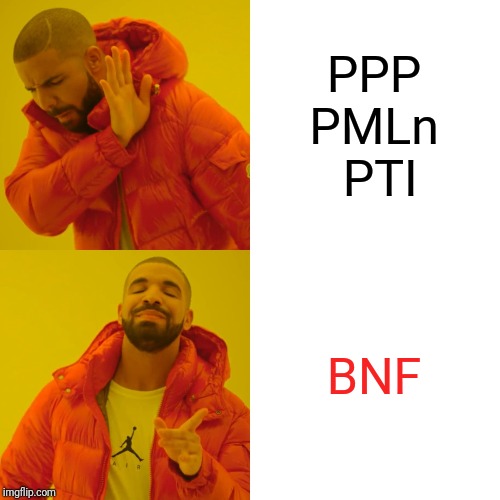 Drake Hotline Bling Meme | PPP
PMLn
 PTI; BNF | image tagged in memes,drake hotline bling | made w/ Imgflip meme maker