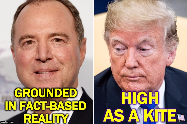 Ask Noel Casler | HIGH AS A KITE; GROUNDED IN FACT-BASED REALITY | image tagged in adam schiff,reality,facts,trump,high,drugs | made w/ Imgflip meme maker