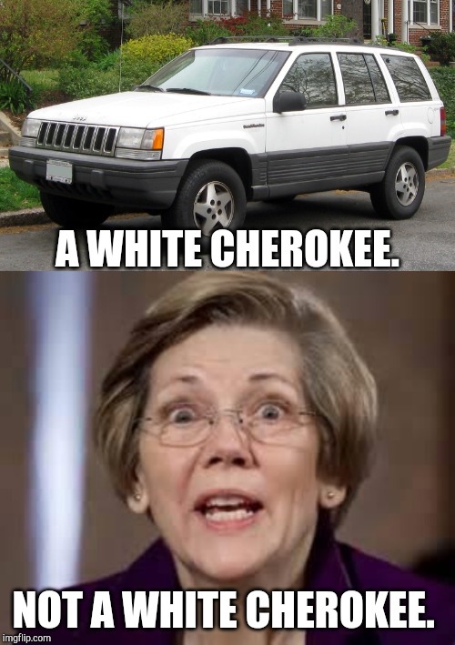 THANKS FOR PLAYING AND.......REMEMBER THERE ARE NO LOSERS ON KNOW YOUR WHITE CHEROKEES. | A WHITE CHEROKEE. NOT A WHITE CHEROKEE. | image tagged in full retard senator elizabeth warren,white cherokee | made w/ Imgflip meme maker
