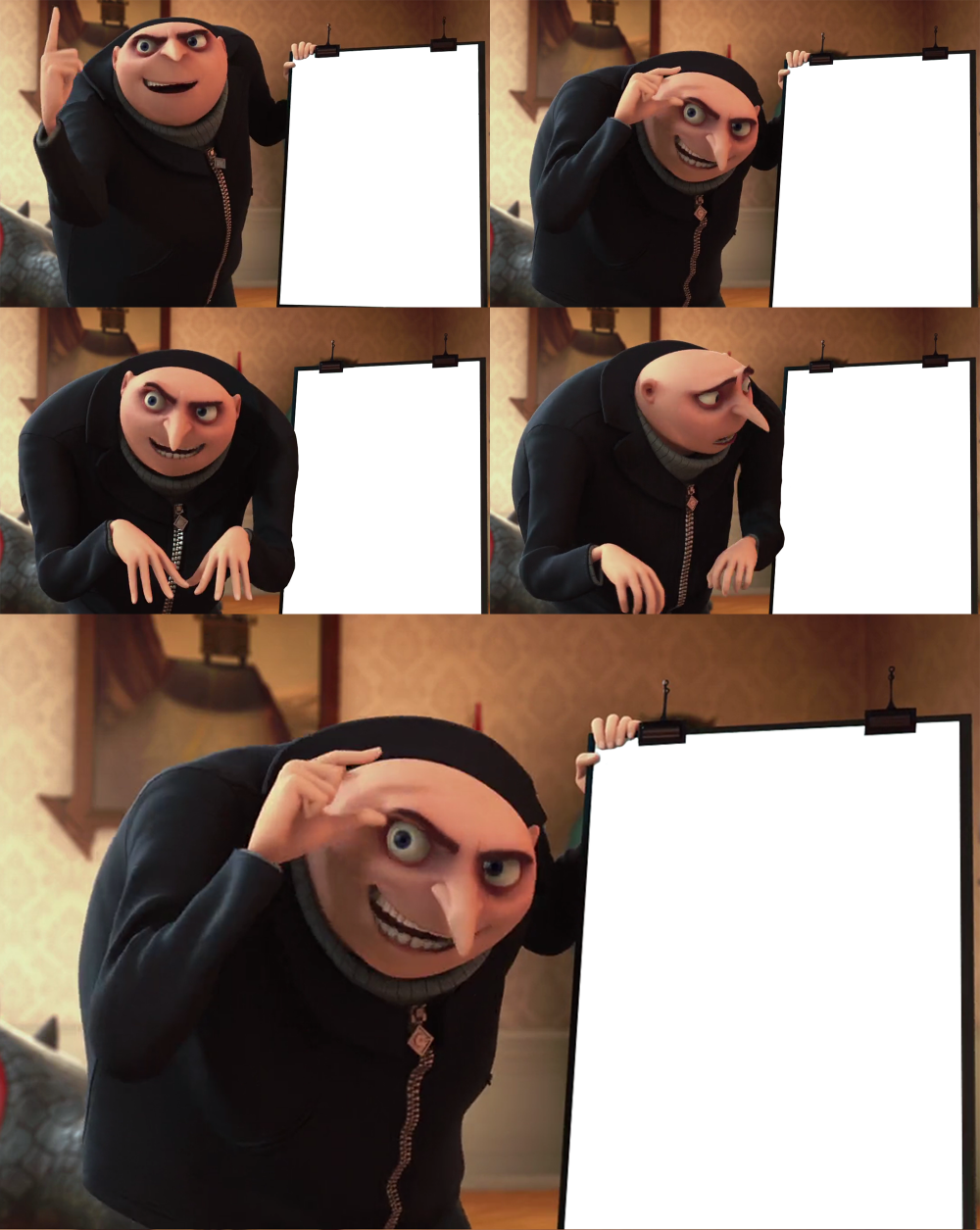 Gru Meme Template