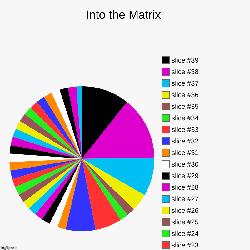 Into the Matrix | | image tagged in charts,pie charts | made w/ Imgflip chart maker