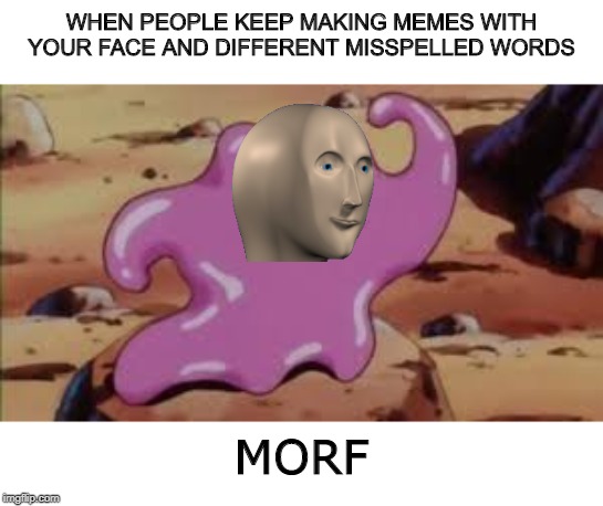 WHEN PEOPLE KEEP MAKING MEMES WITH YOUR FACE AND DIFFERENT MISSPELLED WORDS; MORF | image tagged in stonks | made w/ Imgflip meme maker