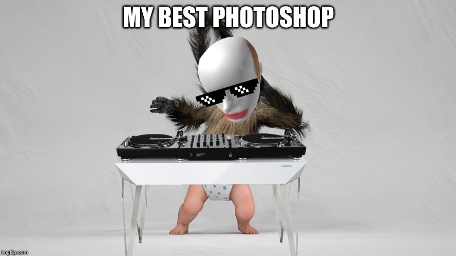 MY BEST PHOTOSHOP | image tagged in puppymonkeybaby | made w/ Imgflip meme maker