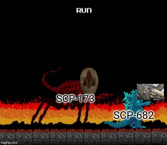 Red | SCP-682; SCP-173 | image tagged in red | made w/ Imgflip meme maker