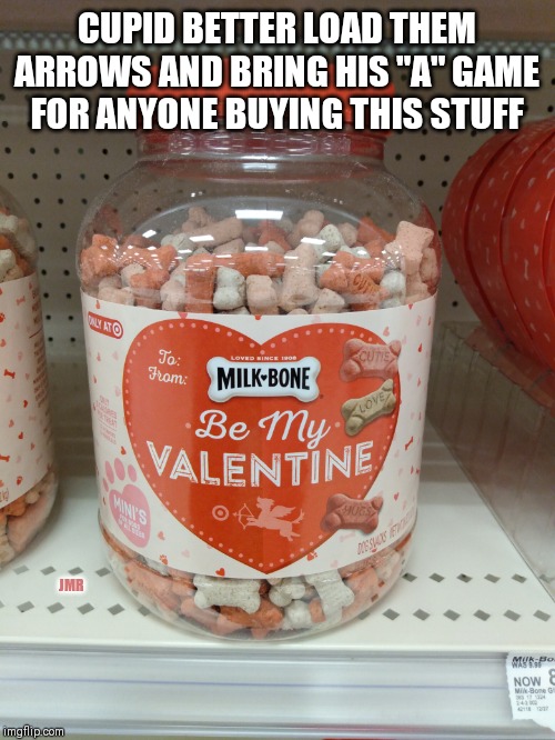 Really? |  CUPID BETTER LOAD THEM ARROWS AND BRING HIS "A" GAME FOR ANYONE BUYING THIS STUFF; JMR | image tagged in valentine's day,cupid,dog | made w/ Imgflip meme maker