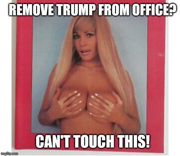 ...But they'll keep on trying | REMOVE TRUMP FROM OFFICE? CAN'T TOUCH THIS! | image tagged in impeachment,impossible,hooters | made w/ Imgflip meme maker