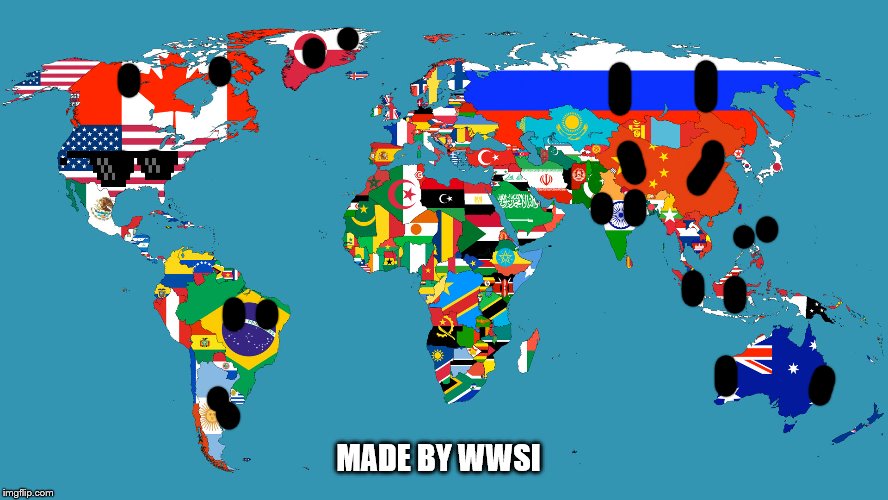 World Map | MADE BY WWSI | image tagged in world map | made w/ Imgflip meme maker