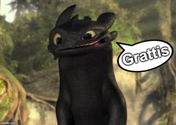 Toothless | Grattis | image tagged in toothless | made w/ Imgflip meme maker