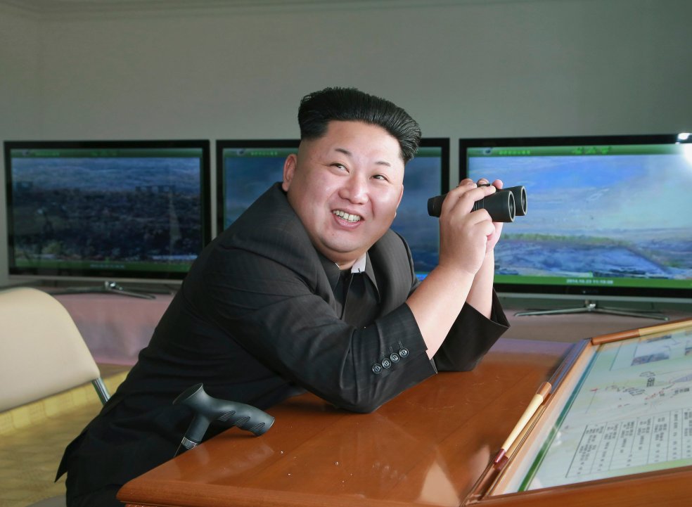 Kim Observe la Democratie Blank Meme Template
