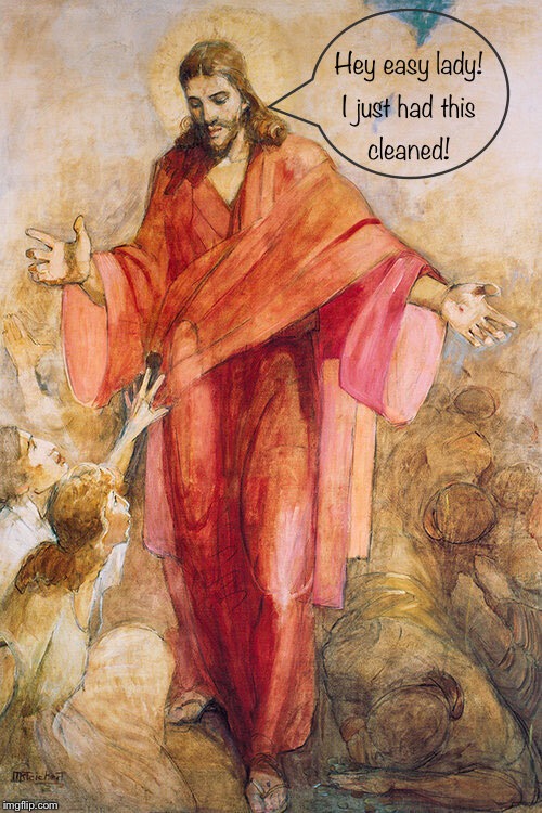 Jesus Armani | image tagged in jesus,fashion,vanity,clean | made w/ Imgflip meme maker