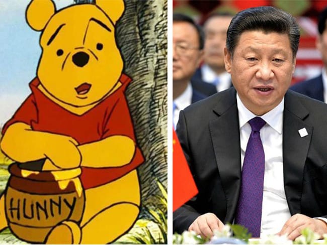 Winnie The Pooh and Chinese President eating Blank Meme Template