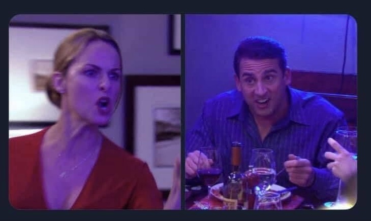 Jan yelling at michael Blank Meme Template