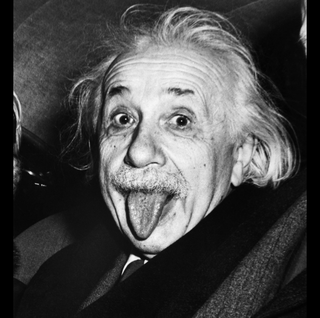High Quality Albert Einstein tongue out Blank Meme Template