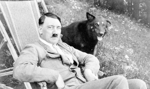 Hitler with Dog Blank Meme Template