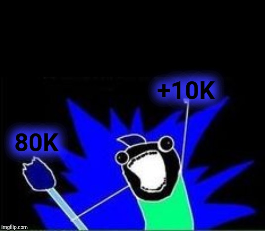 X All The Y - Blacklight | 80K +10K | image tagged in x all the y - blacklight | made w/ Imgflip meme maker