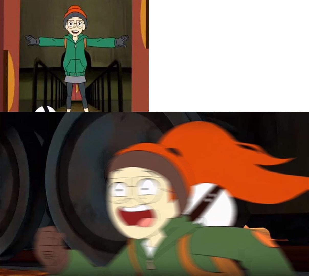High Quality Infinity Train Tulip sees x thing Blank Meme Template