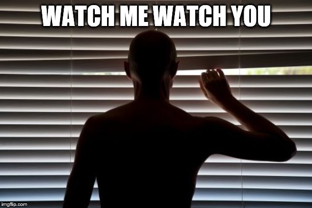 peeper | WATCH ME WATCH YOU | image tagged in peeper | made w/ Imgflip meme maker