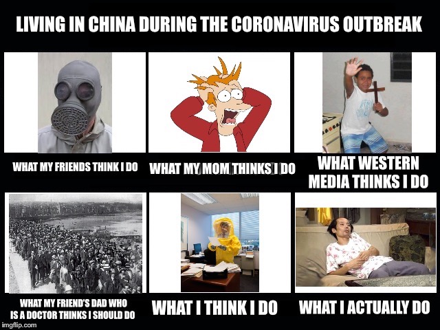 WHAT MY MOM THINKS I DO | image tagged in coronavirus | made w/ Imgflip meme maker