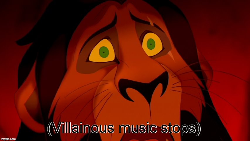 Shocked Scar Template | (Villainous music stops) | image tagged in shocked,template,scar,lionking | made w/ Imgflip meme maker