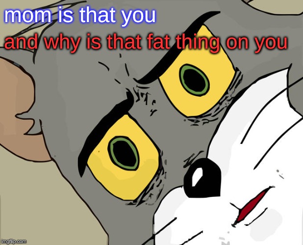 Unsettled Tom | mom is that you; and why is that fat thing on you | image tagged in memes,unsettled tom | made w/ Imgflip meme maker