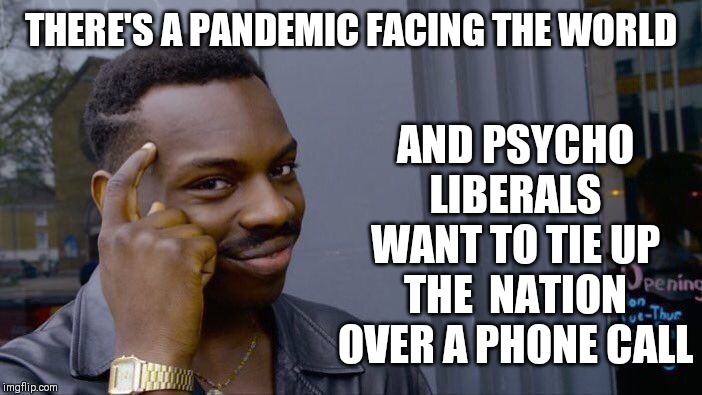 The Possible End of the World will be the Product of Do-Nothing, Power-Hungry Democrats | AND PSYCHO LIBERALS WANT TO TIE UP THE  NATION OVER A PHONE CALL; THERE'S A PANDEMIC FACING THE WORLD | image tagged in vince vance,pandemic,coronavirus,epidemic,china,trump impeachment | made w/ Imgflip meme maker