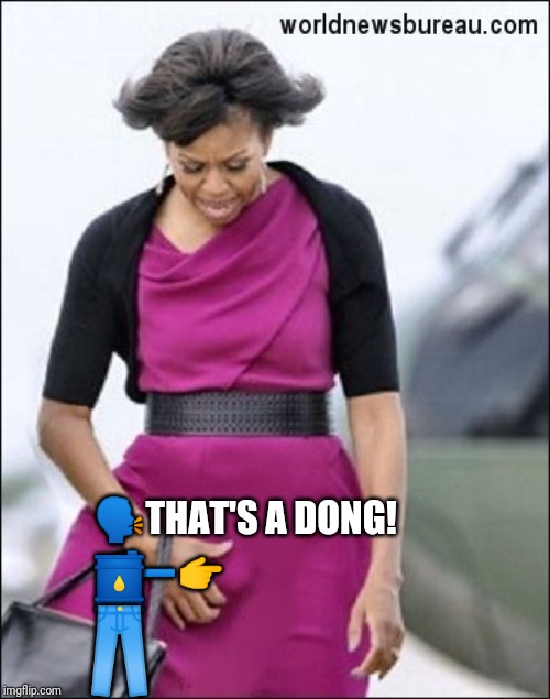 Michael Obama | ?️THAT'S A DONG! ➖? ?️ ? | image tagged in michael obama | made w/ Imgflip meme maker