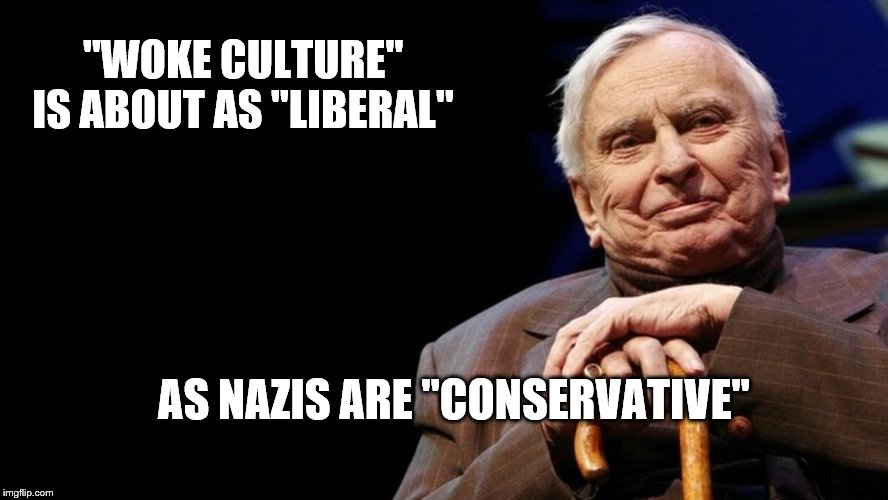 "WOKE CULTURE" IS ABOUT AS "LIBERAL" AS NAZIS ARE "CONSERVATIVE" | made w/ Imgflip meme maker