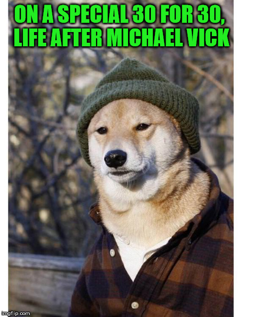 It was a ruff life | ON A SPECIAL 30 FOR 30, 
LIFE AFTER MICHAEL VICK | image tagged in sports | made w/ Imgflip meme maker