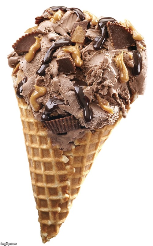 Peanut Butter Ice cream cone | made w/ Imgflip meme maker
