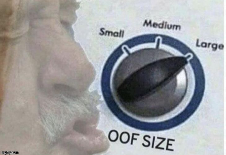 Oof size large | image tagged in oof size large | made w/ Imgflip meme maker