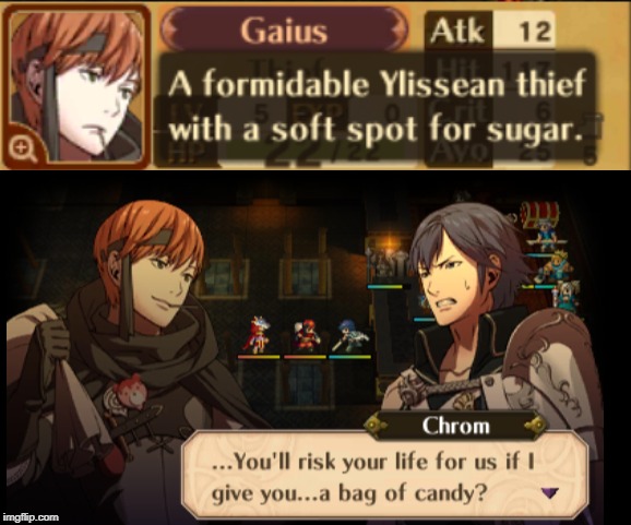 sugar guy | image tagged in fire emblem | made w/ Imgflip meme maker