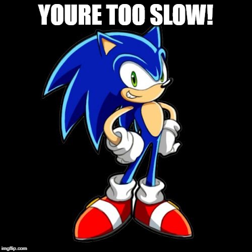You're Too Slow Sonic Meme | YOURE TOO SLOW! | image tagged in memes,youre too slow sonic | made w/ Imgflip meme maker
