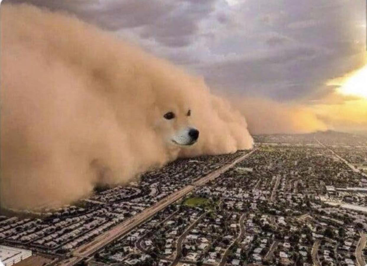 Doge Cloud Blank Meme Template