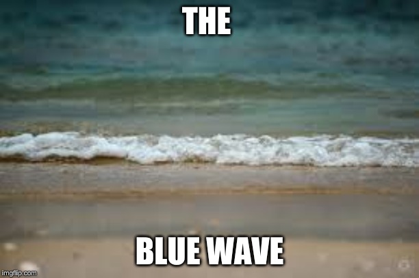 THE; BLUE WAVE | image tagged in liberal vs conservative,ocean | made w/ Imgflip meme maker