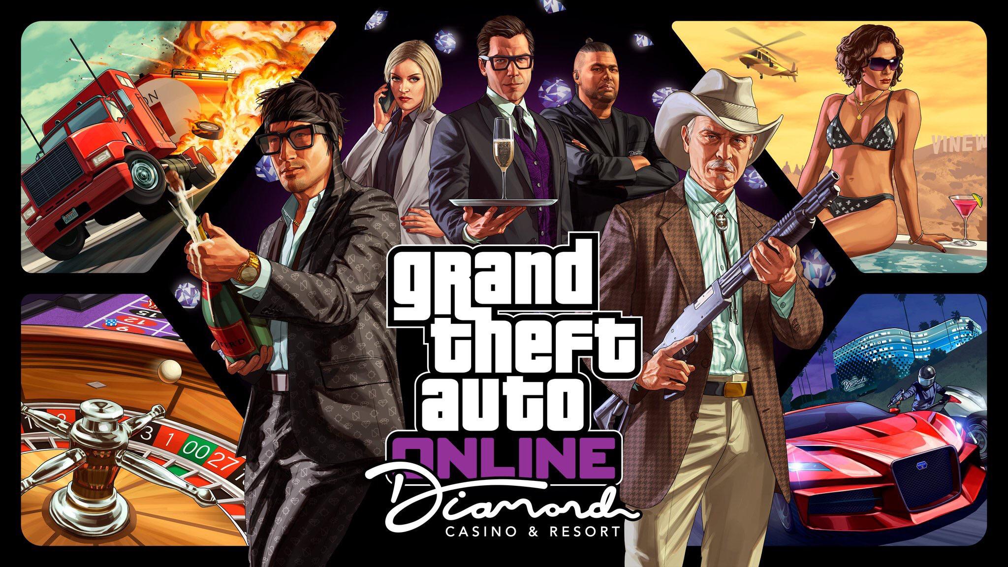 Grand Theft Auto Online Diamond Casino & Resort Artwork Blank Meme Template