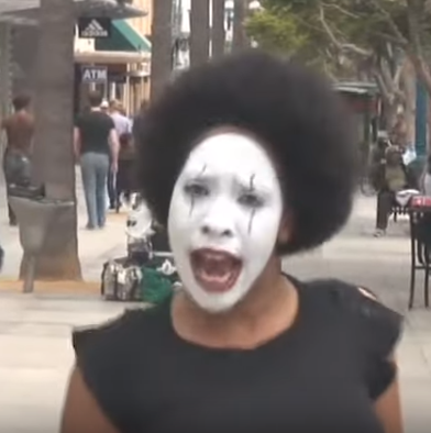 Crazy Mime Lady Blank Meme Template