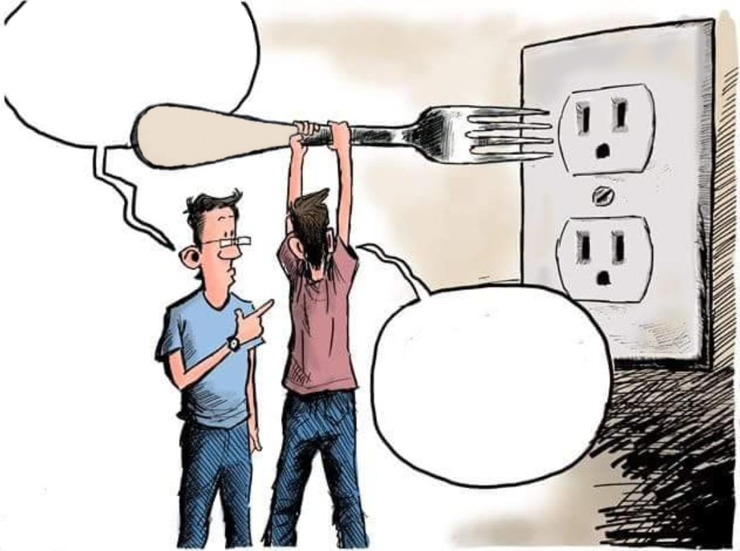 High Quality Sticking Fork In Electric Outlet Blank Meme Template