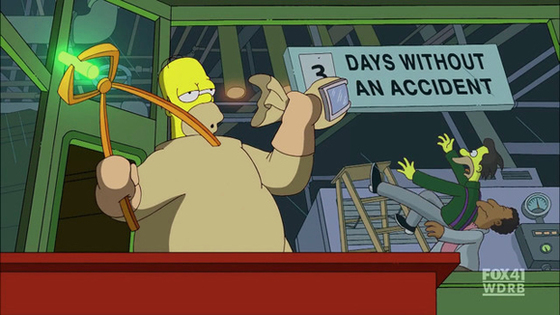 Simpsons Days without accident Blank Meme Template