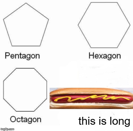 Pentagon Hexagon Octagon Meme | this is long | image tagged in memes,pentagon hexagon octagon | made w/ Imgflip meme maker