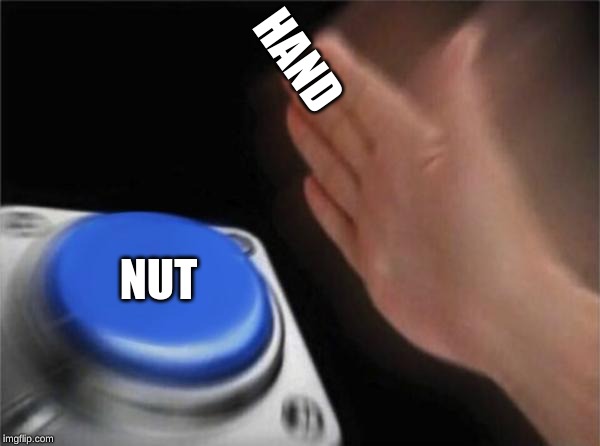 Blank Nut Button | HAND; NUT | image tagged in memes,blank nut button | made w/ Imgflip meme maker