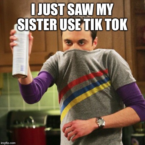 Xbots Stink | I JUST SAW MY SISTER USE TIK TOK | image tagged in xbots stink | made w/ Imgflip meme maker