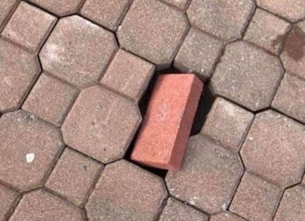 Brick in the floor Blank Meme Template